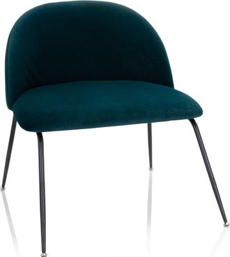 hjh OFFICE Silla de tela azul petr&oacute;leo