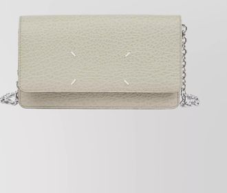 Maison Margiela leather textured wallet chain strap