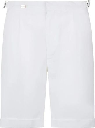 Moorer Witte bermuda shorts met een casual en veelzijdige stijl. - Heren - Korte Broeken - Wit - S - Katoen - Korte Broeken
