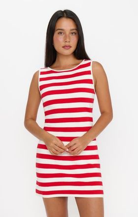 Show me your Mumu Cameron Mini Dress in Red Stripe Delight Knit at Nordstrom, Size X-Small