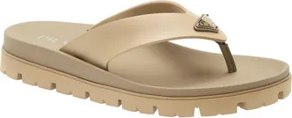 Prada Lug Sole Flip Flop in Beige at Nordstrom, Size 12