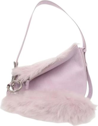 Burberry Pre-owned Shoulder Bags, female, Purple, Size: ONE SIZE Pre-owned Leather Shoulder Bag