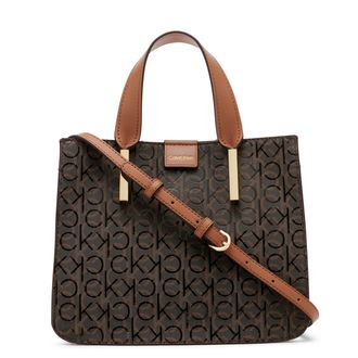 Calvin Klein Womens Audrey Mini Bag Crossbody, Brown/Khaki/Caramel, One Size