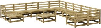 vidaXL Vidaxl - 12 Piece Garden Sofa Set Impregnated Wood Pine