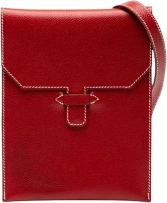 Herm&egrave;s Pre-owned Cross Body Bags, female, Red, Size: ONE SIZE Pre-owned Amelie Crossbody Bag