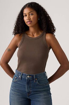 Levi's Camiseta sin mangas Essential Racer - Mujer - XS - Marr&oacute;n / Fa180896 Garment Dye Bracken