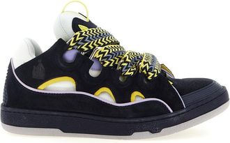 Lanvin Blue Color Block Sneakers