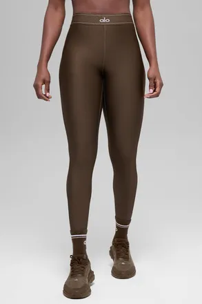 Alo | Airlift High-Waist Suit Up Legging in Espresso Brown, Size: Medium