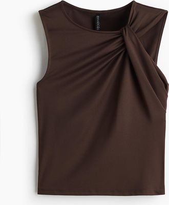 H&M Tanktop mit Twistdetail - Brown