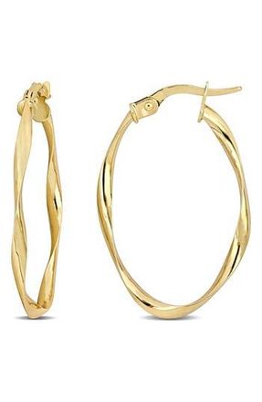 Delmar 19mm Twisted Hoop Earrings in Gold at Nordstrom Rack