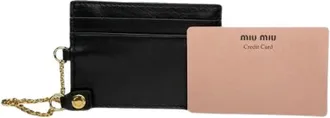 Miu Miu Pre-owned Accessories, female, Black, Size: ONE SIZE Pre-owned Leather Wallet