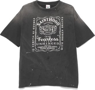 Saint Mxxxxxx x Neighborhood T-shirt in cotone - Nero