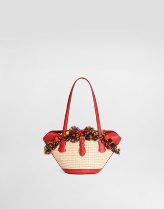 Dolce & Gabbana Raffia Coffa Capri Bag - Woman Tote Bags Multicolor Onesize
