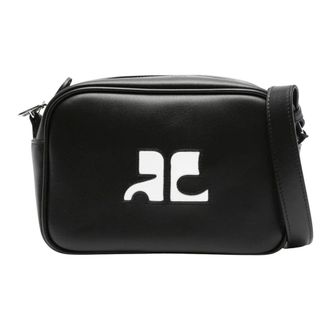 Courr&egrave;ges Reedition Camera Bag - female - Courr&egrave;ges - Cross Body Bags - Black - ONE SIZE - Bags