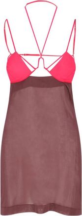 Nensi Dojaka Short Kleedjes - Dames - Korte kleedjes - Bruin - M - Katoen - Kleedjes