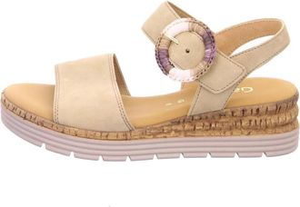 Gabor Riemchensandalen - Dames - Schoenen - Beige - Maat: 42 1/2 EU Leer