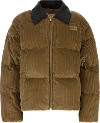 Miu Miu Piumino in velluto a coste - Marrone