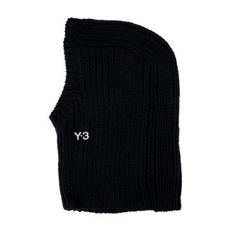 Yohji Yamamoto JX8310 Ribbed Acrylic Balaclava - Black