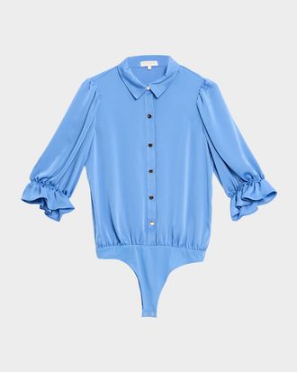 Ramy Brook Dina Satin Bodysuit