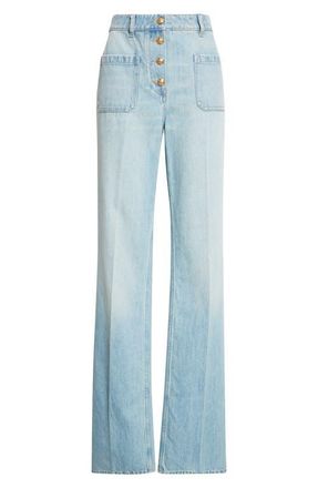 Valentino High Waist Denim Straight Leg Jeans at Nordstrom, Size 27