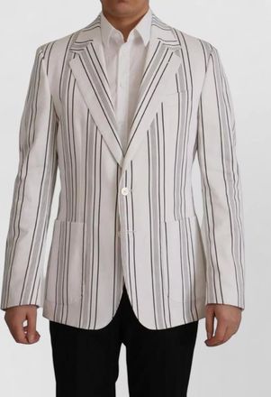 Dolce & Gabbana striped single-breasted blazer