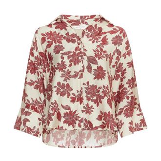 Moss Copenhagen Overhemden, Dames, Veelkleurig, S/M, MSCHVildana 3/4 Shirt AOP