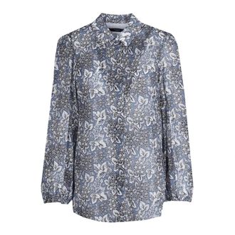 Max Mara Shirts, female, Blue, Size: 2XL Periodi Floral Shirt