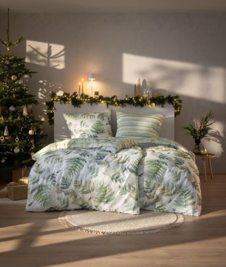 OEM Juego De Ropa De Cama De Franela Estella 4469/530 Con Estampado De Hojas De Helecho, 200x220cm, 3 Piezas