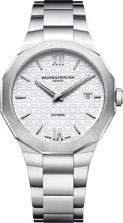 Baume & Mercier Riviera 73 Bracelet Watch, 39mm in White at Nordstrom