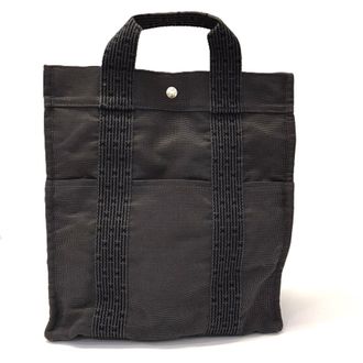 Herm&egrave;s Her Line Gray Canvas Backpack (Pre-Owned)