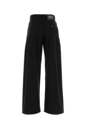 Loewe S359y04xi3 Black Exterior: Wool Pantaloni Trousers