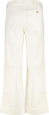 Etro Womens Trousers Ivory Cotton Flared
