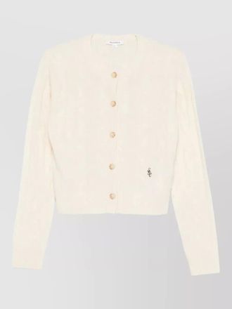 Sporty & Rich cableknit cashmere cardigan long sleeve