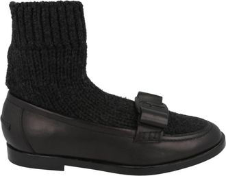 Ferragamo Womens Vivaldo Sock Loafers In Nero