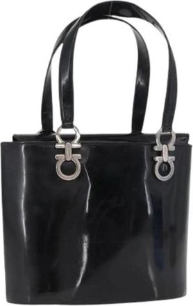 Ferragamo Pre-owned Handbags, female, Black, Size: ONE SIZE Pre-owned Leather Handbag