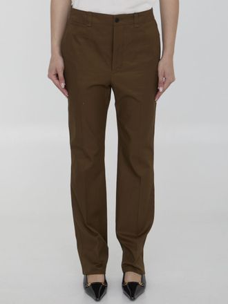 Saint Laurent Pants In Cotton Twill