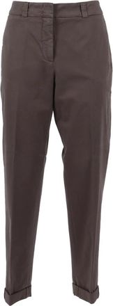 PESERICO Chino Broeken - Dames - Chinos - Bruin - M - Katoen - Broeken