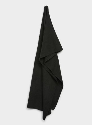 Simons Womens Fine ribbed trim minimalist scarf