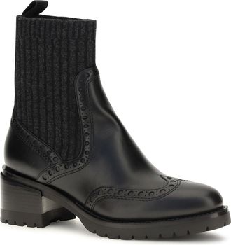 Santoni Womens Ferret Leather Boots Black