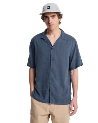 Quiksilver Funktionshemd QUIKSILVER Sunrise, Herren, Gr. XXL, US-Gr&ouml;ssen, schwarz navy, Obermaterial: 55% Walkfrottier, 45% Hanf;, Hemden Funktionshemd