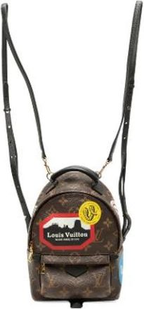 Louis Vuitton Pre-owned Palm Springs Mini - Dames - Vintage Rugzakken - Bruin - ONE Size - Leer - Vintage
