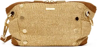 Hammitt Hammitt Daniel Crossbody Clutch Cocoa Raffia Gold Sml