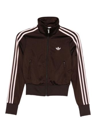 adidas Firebird Adicolor stripes zip top - women - Polyester - M - Brown