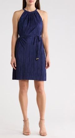Vince Camuto High Neck Sleeveless Dress in Navy at Nordstrom Rack, Size 14
