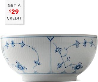 ROYAL COPENHAGEN Blue Fluted Plain Bowlwith $29 Credit