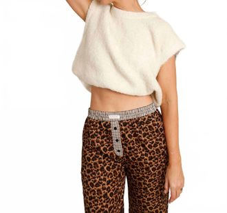 FRNCH Pull Jasmin Sleeveless Sweater Top In Cream