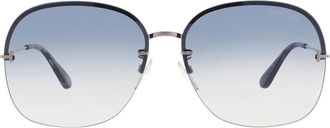 Tom Ford Blue Gradient Round Ladies Sunglasses FT0794-H 16X 62