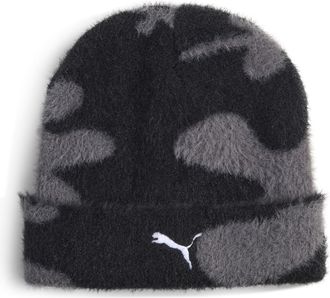Puma Berretto a corona media in tessuto spazzolato con stampa, Accessori, Nero, OSFA