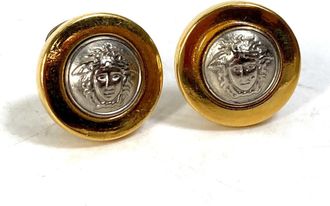 Versace Metal Clip Earrings (Pre-Owned)