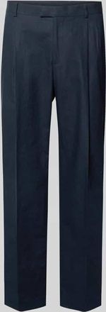 Mc Neal Anzughose aus Leinen-Mix mit B&uuml;gelfalten in Marine, Gr&ouml;&szlig;e 102
